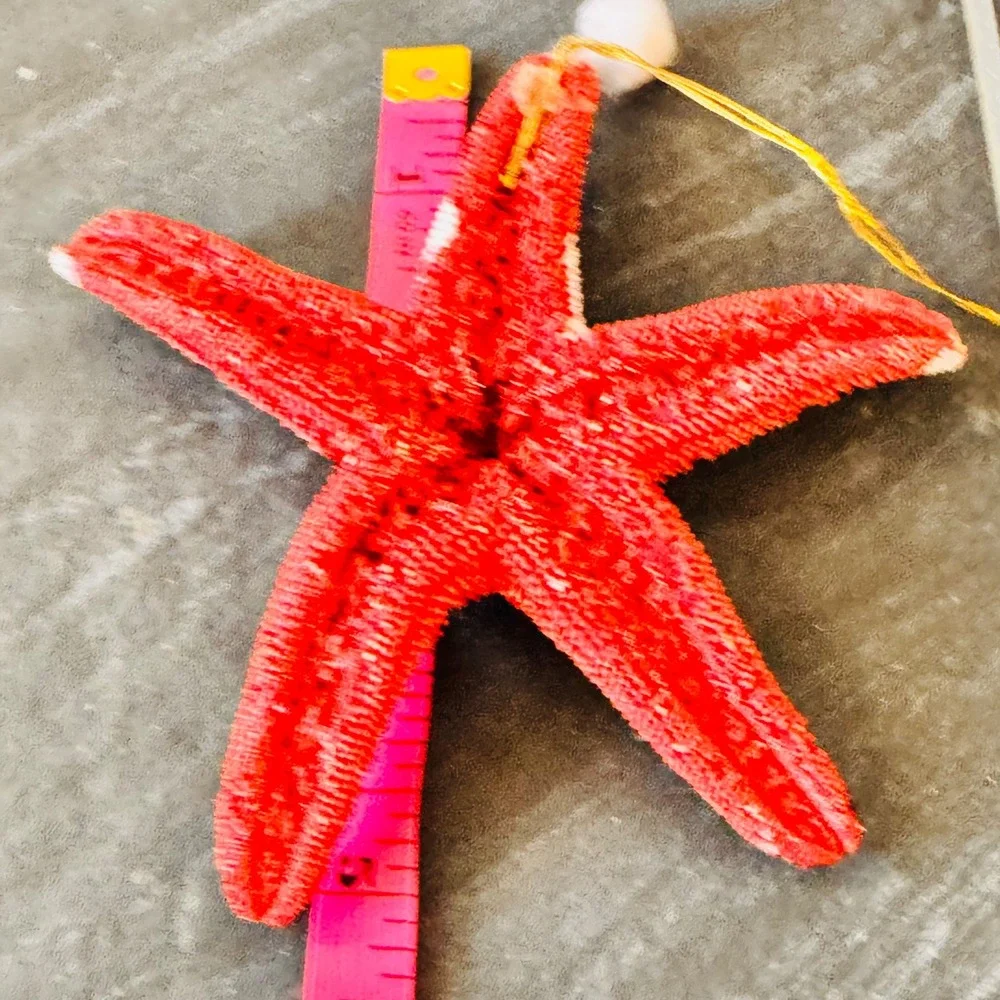 Handmade Vintage Santa Starfish‎ Christmas Ornament Unique Holiday Decor Festive